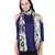 Anekaant Green & Multicolour Viscose Rayon Printed Geometric Frayed Scarf