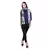 Anekaant Green & Multicolour Viscose Rayon Printed Geometric Frayed Scarf