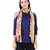 Anekaant Yellow & Multicolour Viscose Rayon Printed Geometric Frayed Scarf