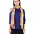 Anekaant Yellow & Multicolour Viscose Rayon Printed Geometric Frayed Scarf