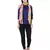 Anekaant Yellow & Multicolour Viscose Rayon Printed Geometric Frayed Scarf