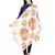 Anekaant Orange & Multicolour Viscose Rayon Printed Floral Frayed Scarf