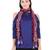 Anekaan Violet 100% Silk Woven Design Lycra Ombrey Tasselled Fringed Scarf