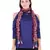 Anekaan Violet 100% Silk Woven Design Lycra Ombrey Tasselled Fringed Scarf
