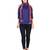 Anekaan Violet 100% Silk Woven Design Lycra Ombrey Tasselled Fringed Scarf