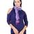 Anekaan Mauve 100% Silk Woven Design Lycra Ombrey Tasselled Fringed Scarf