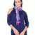 Anekaan Mauve 100% Silk Woven Design Lycra Ombrey Tasselled Fringed Scarf