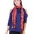 Anekaant Wine 100% Silk Woven Design Lycra Ombrey Tasselled Fringed Scarf