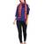 Anekaant Wine 100% Silk Woven Design Lycra Ombrey Tasselled Fringed Scarf