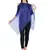 Anekaant Dark Blue Synthetic Polyester Organza (Poly Silk) Solid Embroidered Sequined Stole