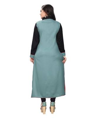 Grey Plain Rayon Kurti 3