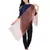 Copper Synthetic Polyester Organza (Poly Silk) Solid Embroidered Sequined Stole