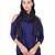 Black Polyester Solid Lurex Striped Tasselled Scarf