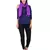 Purple Polyester Solid Lurex Striped Tasselled Scarf