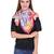 Pink/Multi Modal Printed Frayed Scarf (75x200 cm)