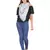 Off White & Blue Modal Woven Design Frayed Stole (70x180 cm)