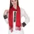 Maroon Viscose Rayon Solid Fringed Stole (55x180 cm)