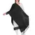 Black Viscose Rayon Solid Fringed Stole (55x180 cm)