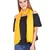 Mustard Viscose Rayon Solid Frayed Stole (75x180 cm)