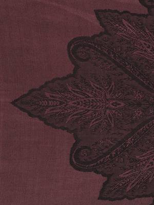Brown & Black Floral Viscose Jacquard Shawl (70x200 cm) 4