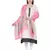 Light Pink & Multicolour Viscose Jacquard  Shawl (70x200 cm)