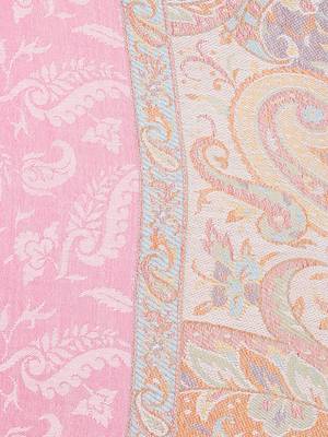 Light Pink & Multicolour Viscose Jacquard  Shawl (70x200 cm) 4