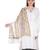White & Multicolour Viscose Shawl (70x200 cm)