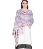 Off White & Multicolour Viscose Shawl (70x200 cm)