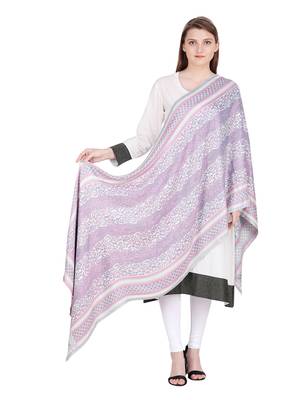 Off White & Multicolour Viscose Shawl (70x200 cm) 3