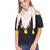 Off White And Multicolour Cotton Tassels Square Scarf (100X100 cm)