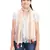 Off White and Multicolour Cotton Tassels Long Scarf (50X180 cm)