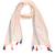 Off White and Multicolour Cotton Tassels Long Scarf (50X180 cm)
