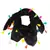 Black Viscose Tassels Square Scarf (100X100 cm)