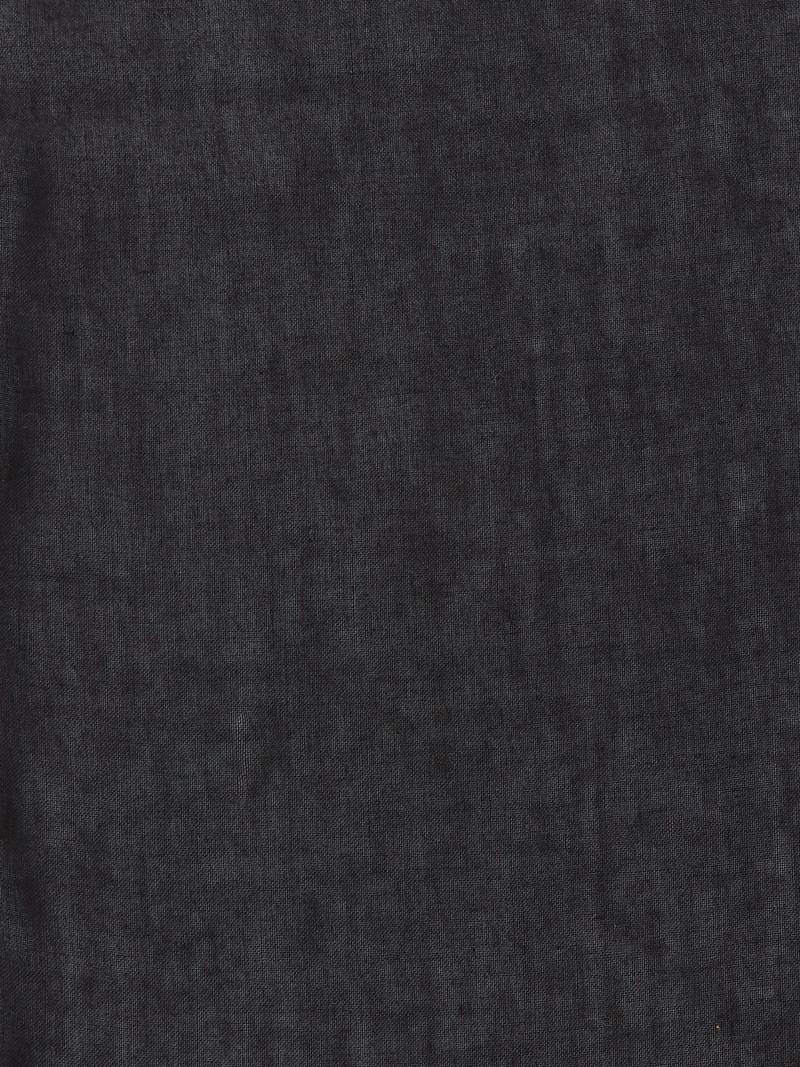 Black Viscose Tassels Square Scarf (100X100 cm)