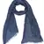 Navy Blue Doted Viscose Lurex Frayed Stole (70X180 cm)
