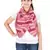 Peach Striped Viscose Frayed Stole (70X180 cm)