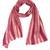 Peach Striped Viscose Frayed Stole (70X180 cm)