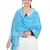 Blue Paisley Viscose Jacquard Reversible Shawl (70X200 cm)