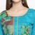 Light Blue & Multi Cotton Women's Unstitched Straight Pant Suit