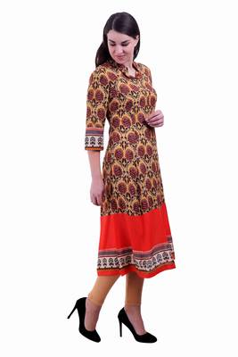 Multicolor Printed Rayon Kurti 4