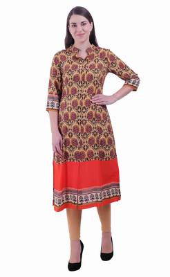Multicolor Printed Rayon Kurti 1
