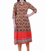 Multicolor Printed Rayon Kurti