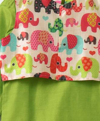 Green Stylish Boys Kurta Pyjama set 5