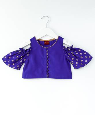 Blue Stylish Girls Top with Palazzos set 2