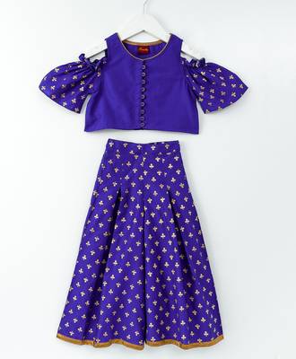 Blue Stylish Girls Top with Palazzos set 5