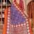 Royal blue Color Patola Printed Pochampally ikkat cotton saree with 5 inch zari border with blouse