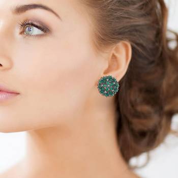 Green Cubic Zirconia Danglers Drops 1