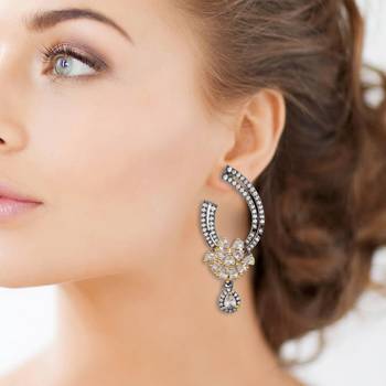Gold Cubic Zirconia Danglers Drops 1