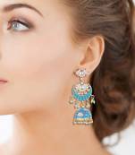 Turquoise Agate Jhumkas