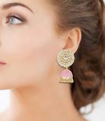 Pink Agate Jhumkas